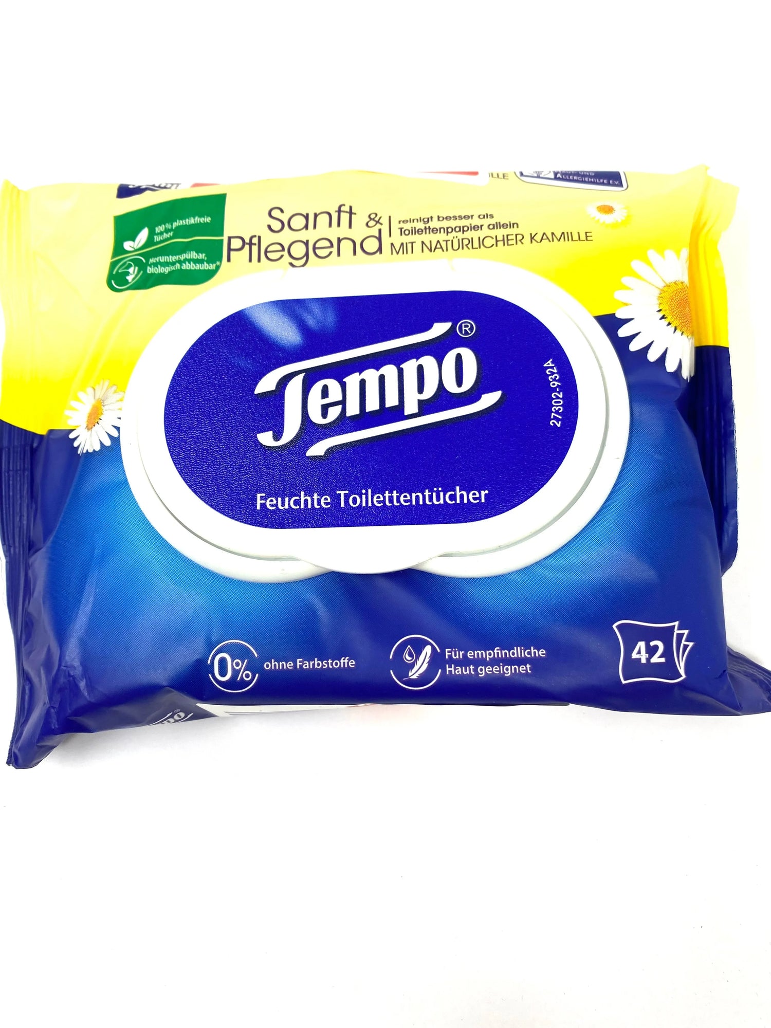 Tempo Feuchttücher Sanft & Pflegend mit Kamille 42 Tücher