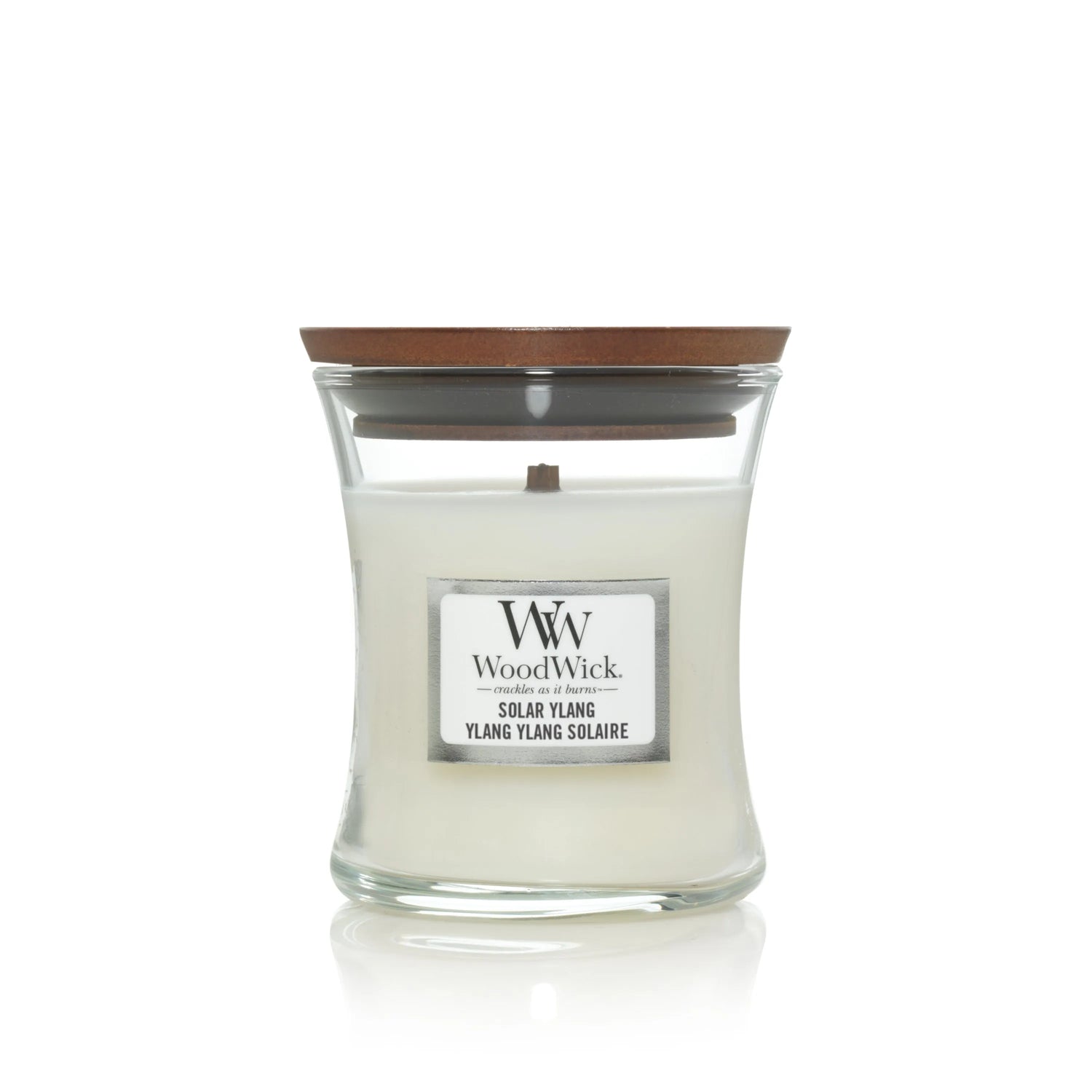 WoodWick Duftkerze mit knisterndem Docht, Solar Ylang, mini bis zu 20 Stunden Brenndauer