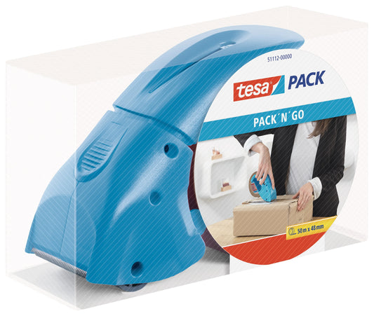 tesa Packbandabroller PACK'N'GO blau