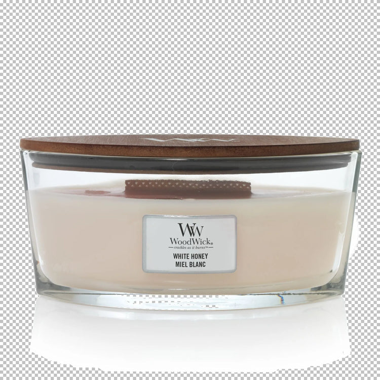 WoodWick Ellipse White Honey mit knisterndem Docht, bis zu 50 Std Brenndauer
