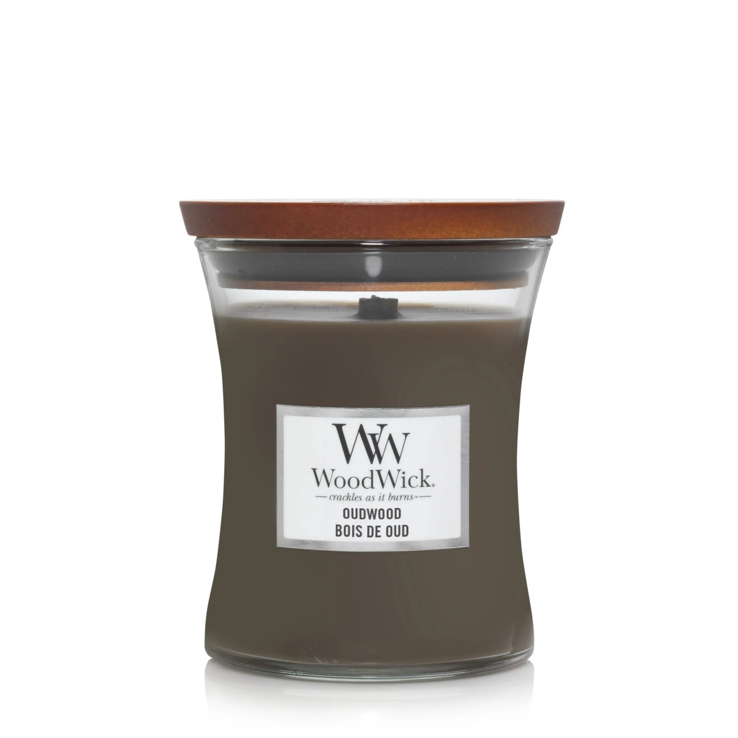 WoodWick knisternde Kerze oudwood medium bis zu 60 Std Brenndauer