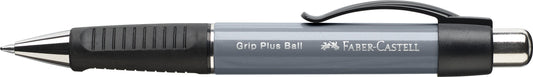 FABER-CASTELL Kugelschreiber GRIP Plus Ball grau Schreibfarbe blau