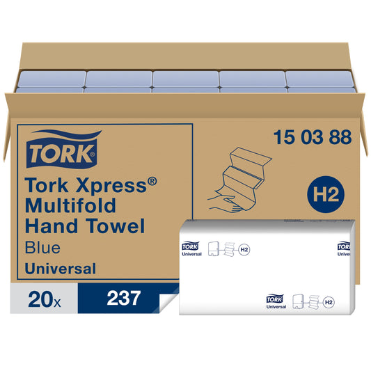 TORK Papierhandtücher 150388 Xpress® H2 Universal Interfold-Falzung 2-lagig 4.740 Tücher