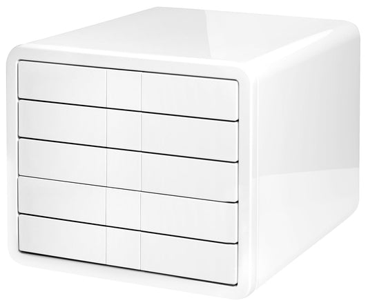 HAN Schubladenbox iBox weiß DIN C4 mit 5 Schubladen