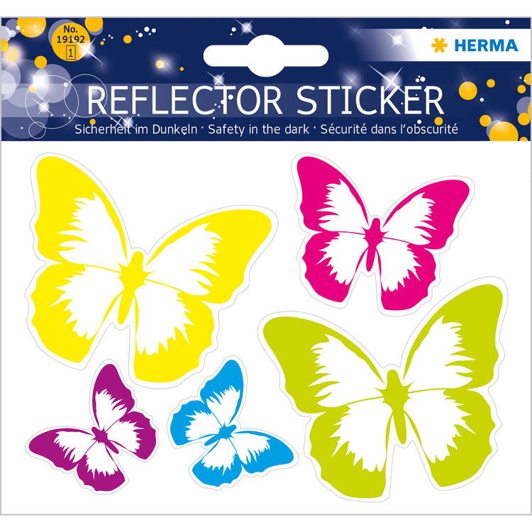 5 HERMA reflektierende Aufkleber Schmetterling