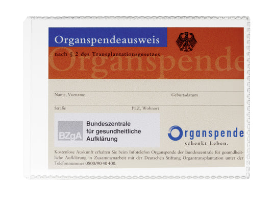 DURABLE 10 Dokumentenhüllen transparent A7 für  Personalausweis, Bonusheft und Organspenderausweis