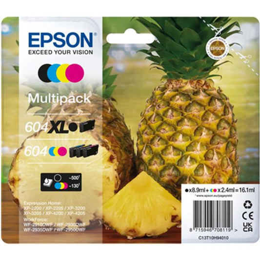 4 EPSON 604/604XL T10H94 schwarz, cyan, magenta, gelb Druckerpatronen