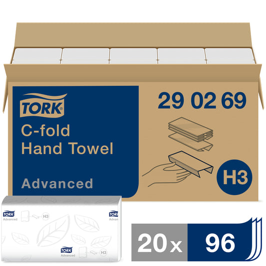 TORK Papierhandtücher 290269 H3 Advanced Lagen-Falzung 2-lagig 1.920 Tücher