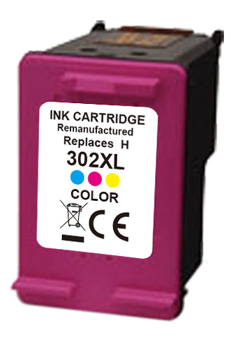 2 XL Druckerpatronen von Wechselfaul als Ersatz für HP 302XL black 302XL color