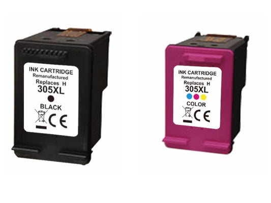 Druckerpatronen von Wechselfaul als Ersatz für HP 305 HP 305XL black, color 2 XL Patronen remanufactured