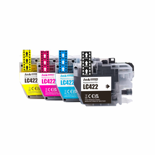 4 kompatible Druckerpatronen von Wechselfaul als Ersatz für Brother LC-422 LC422
