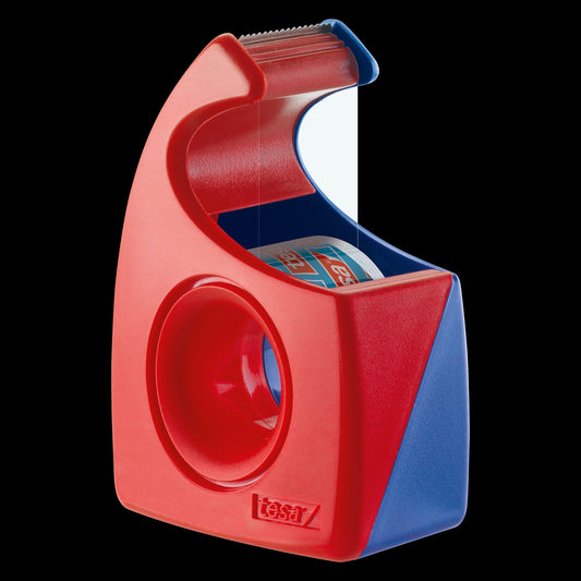 tesa Klebefilmabroller Easy Cut® rot/blau 10m:19mm ( ohne Klebefilm)