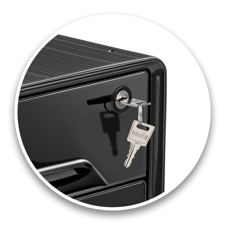 cep Schubladenbox Smoove Secure schwarz 107311011, DIN A4 mit 4 Schubladen