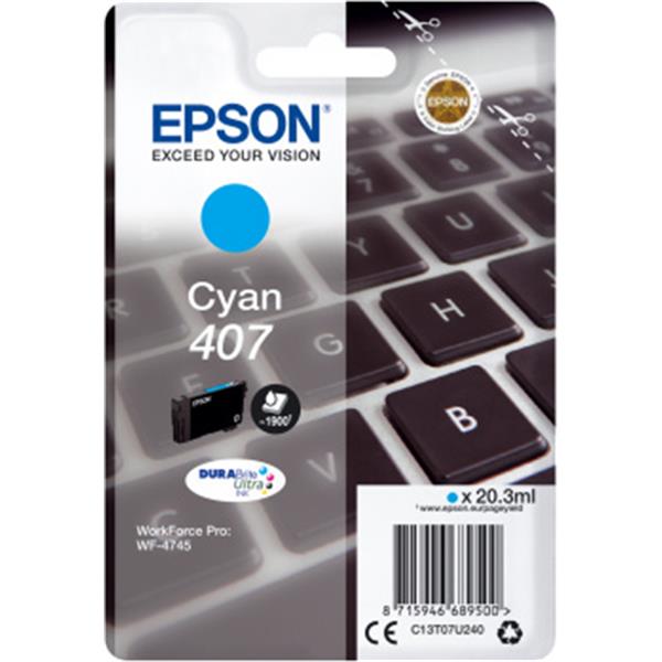 EPSON 407 / T07U2 cyan Tintenpatrone