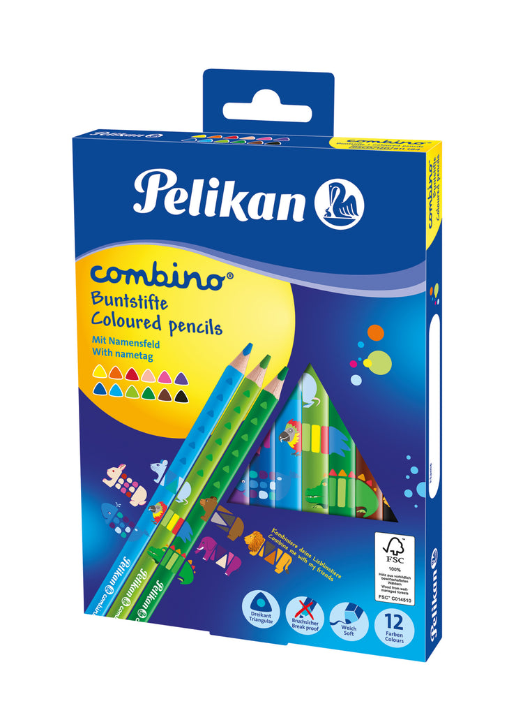 12 Pelikan Combino Buntstifte farbsortiert
