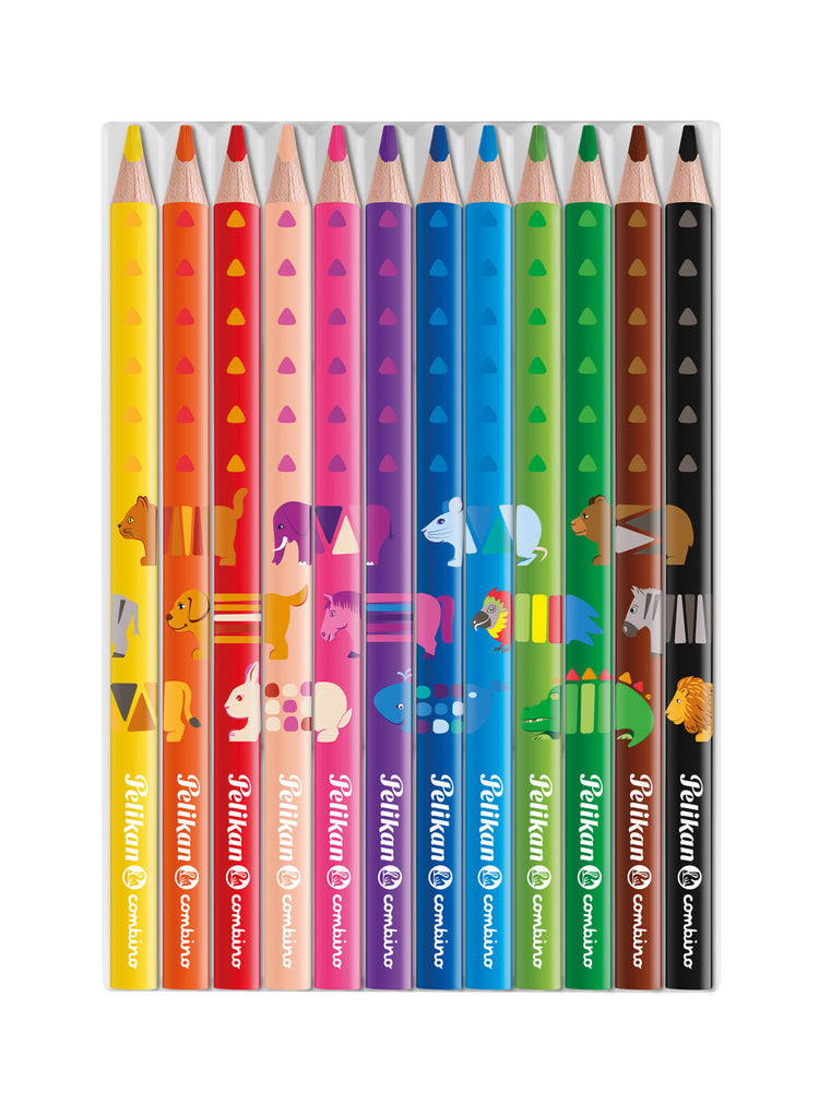 12 Pelikan Combino Buntstifte farbsortiert