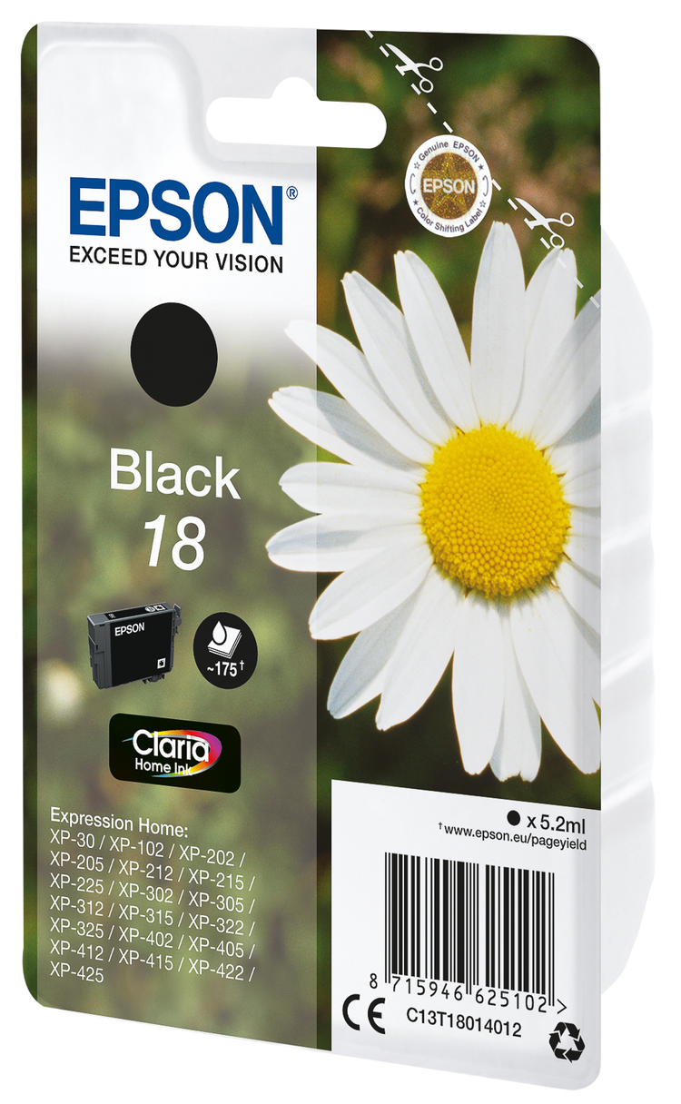 Epson Original T1801 EPSON 18 schwarz Tintenpatrone