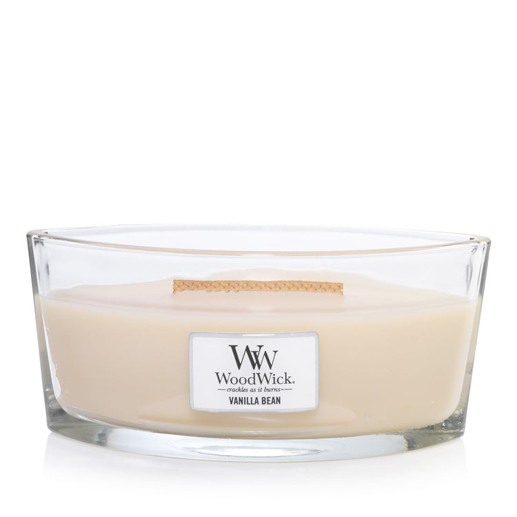 WoodWick knisternde Kerze Ellipse Vanilla Bean bis zu 50 Std. Brenndauer