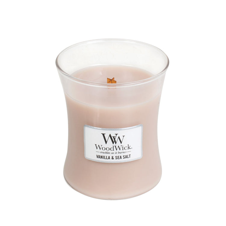 WoodWick knisternde Kerze Vanilla & Sea Salt  275g Brenndauer bis zu 60 Std Brenndauer