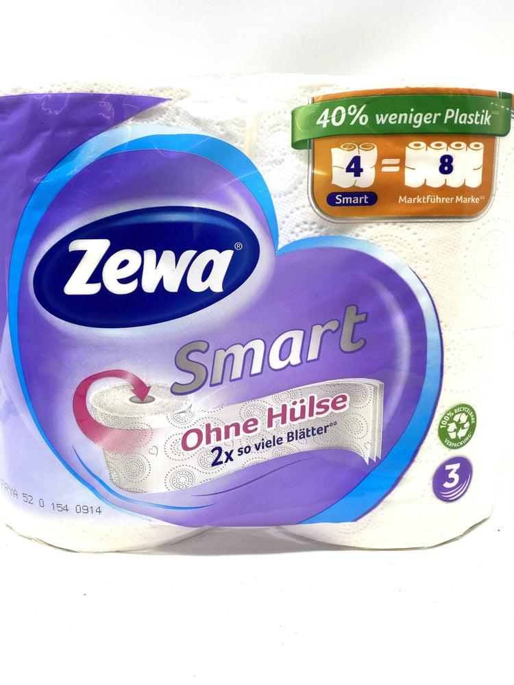 Zewa Toilettenpapier Smart ohne Hülse 3-lagig mit 4 Rollen