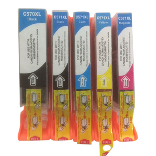 5 XL kompatible Druckerpatronen von Wechselfaul als Ersatz für Canon PGI-570 CLI-571 black, photoblack, cyan, yellow, magenta