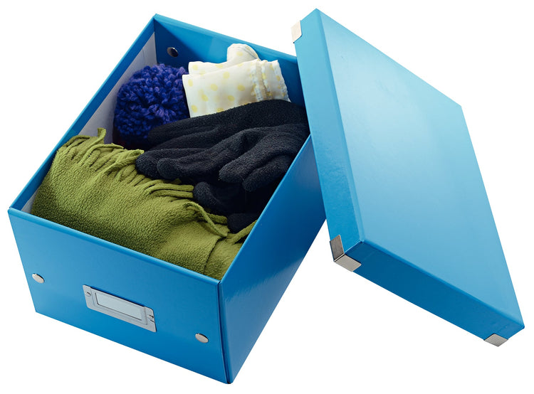 LEITZ Click & Store Aufbewahrungsbox 7,4 l blau 21,6 x 28,2 x 16,0 cm Format: DIN A5 quer