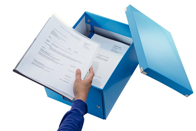 LEITZ Click & Store Aufbewahrungsbox 16,7 l blau 28,1 x 36,9 x 20,0 cm Format: DIN A4 quer
