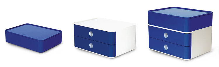 HAN Schubladenbox Smart Box plus ALLISON royal blue DIN A5 mit 3 Schubladen