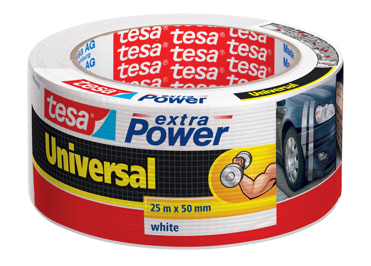 tesa extra Power® Universal Gewebeband weiß 50,0 mm x 25,0 m 1 Rolle