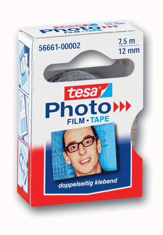 tesa Photo Film doppelseitiges Klebeband transparent 12,0 mm x 7,5 m 1 Rolle